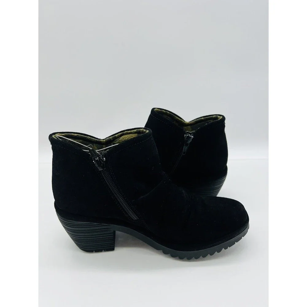 Fly London Women's Waco Suede Ankle Boot - Black / Black Gold, Choose Size - Picture 8 of 10